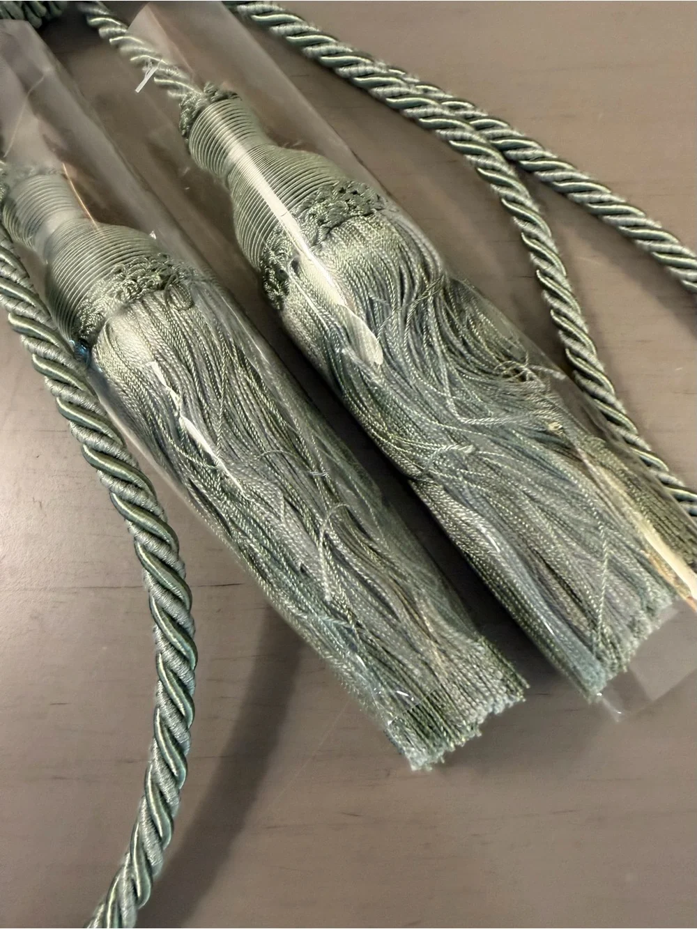 Twisted Sage Green Curtain Double Tassel Curtain Tieback Chair Furniture